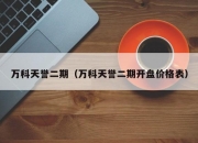 万科天誉二期（万科天誉二期开盘价格表）