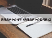 海外房产中介推荐（海外房产中介盈利模式）