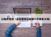 公租房德州（山东德州公租房一个月多少钱）