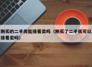 刚买的二手房能接着卖吗（刚买了二手房可以接着卖吗）