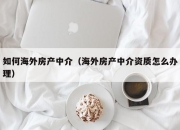 如何海外房产中介（海外房产中介资质怎么办理）